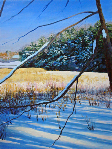 "Winter, Looking Thru", acrylic, E.Delyanis